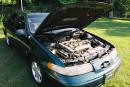 1993 Ford Taurus SHO nice picture of the left front angle with hood opened, cool Yamaha engine, fastcoolcars.com