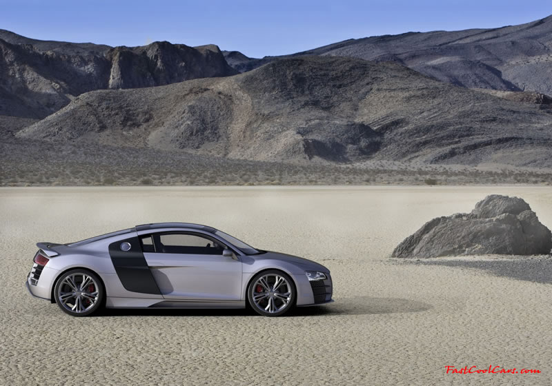 Audi R8 Designed to compete against the Porsche 911, the new Audi R8 features quattro permanent four-wheel drive, space frame aluminum body and the mid-mounted 420 bhp V8 FSI engine