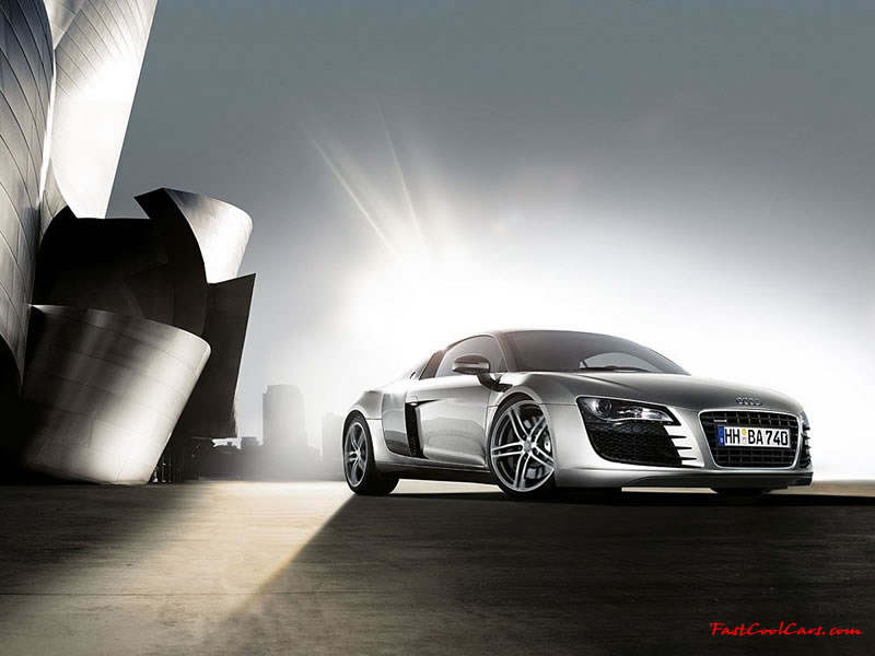 Audi R8 Designed to compete against the Porsche 911, the new Audi R8 features quattro permanent four-wheel drive, space frame aluminum body and the mid-mounted 420 bhp V8 FSI engine