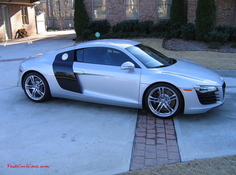 Audi R8 Designed to compete against the Porsche 911, the new Audi R8 features quattro permanent four-wheel drive, space frame aluminum body and the mid-mounted 420 bhp V8 FSI engine