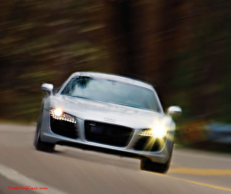 Audi R8 Designed to compete against the Porsche 911, the new Audi R8 features quattro permanent four-wheel drive, space frame aluminum body and the mid-mounted 420 bhp V8 FSI engine