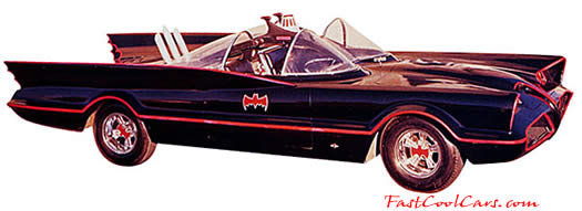 The Original Batmobile from the series in 1966-68 TV series