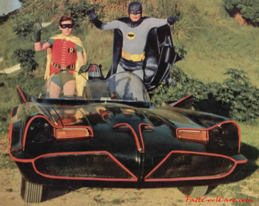 The Original Batmobile from the series in 1966-68 TV series saying Hi