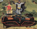 The Original Batmobile from the series in 1966-68 TV series saying Hi