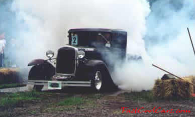 Old rod, nice ride smoke show contest