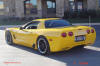 C5 Chevrolet Z06 Corvette 2001 - 2004, 385 to 405 horsepower, Aluminum block and heads LS6, all with 6 speeds.  America's sport car in Millennium Yellow, with black motorsports wheels.