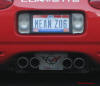C5 Chevrolet Z06 Corvette 2001 - 2004, 385 to 405 horsepower, Aluminum block and heads LS6, all with 6 speeds.  America's sport car in Red, with nice custom license plate ... MEAN Z06