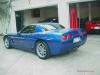 C5 Chevrolet Z06 Corvette 2001 - 2004, 385 to 405 horsepower, Aluminum block and heads LS6, all with 6 speeds.  America's sport car in Electron Blue, left rear angle view.
