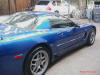 C5 Chevrolet Z06 Corvette 2001 - 2004, 385 to 405 horsepower, Aluminum block and heads LS6, all with 6 speeds.  America's sport car in Electron Blue, right side view.