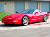 C5 Chevrolet Z06 Corvette 2001 - 2004, 385 to 405 horsepower, Aluminum block and heads LS6, all with 6 speeds.  America's sport car in Red, with CCW SP 505's wheels.