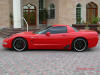 C5 Chevrolet Z06 Corvette 2001 - 2004, 385 to 405 horsepower, Aluminum block and heads LS6, all with 6 speeds.  America's sport car in red, with custom wheels, and many other modifications.