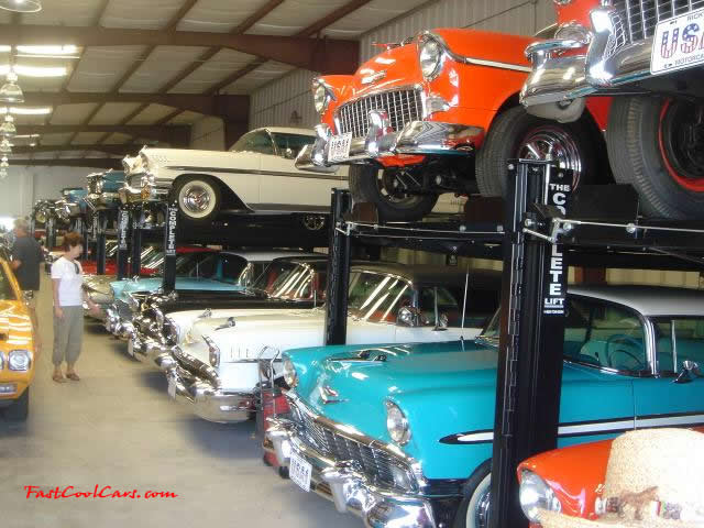 A very large General Motors car collection. Corvettes, Z06, Stingray, Coupe. Chevy Imapla's, Camaro's, Bel Air's, even a high performance boat.