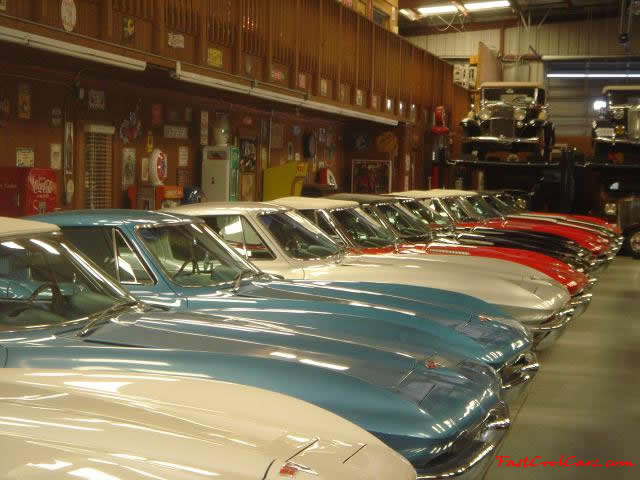 A very large General Motors car collection. Corvettes, Z06, Stingray, Coupe. Chevy Imapla's, Camaro's, Bel Air's, even a high performance boat.
