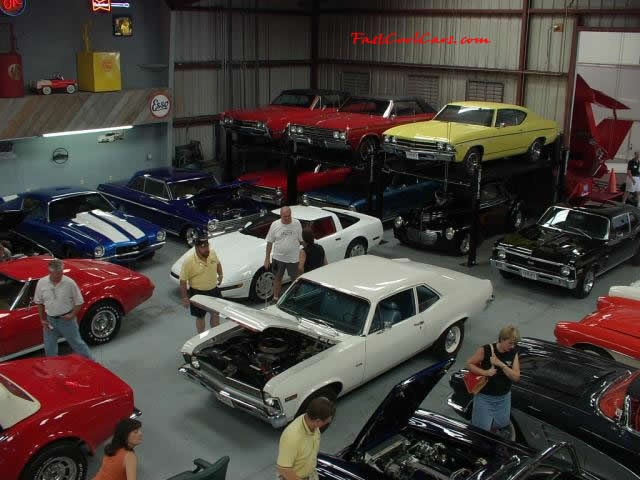 A very large General Motors car collection. Corvettes, Z06, Stingray, Coupe. Chevy Imapla's, Camaro's, Bel Air's, even a high performance boat.