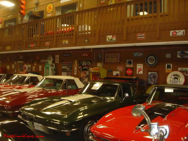 A very large General Motors car collection. Corvettes, Z06, Stingray, Coupe. Chevy Imapla's, Camaro's, Bel Air's, even a high performance boat.