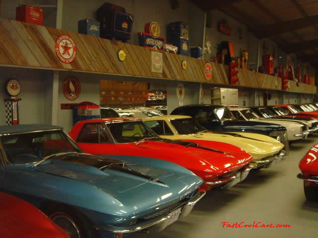 A very large General Motors car collection. Corvettes, Z06, Stingray, Coupe. Chevy Imapla's, Camaro's, Bel Air's, Pontiac GTO, Judge,  even a high performance boat.