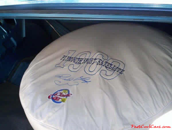 1969 Plymouth Satellite Mod top car. As you can see, it is a beauty. It sits in 4 chrome Magnum 500 wheels mounted on BF Goodrich TA's.