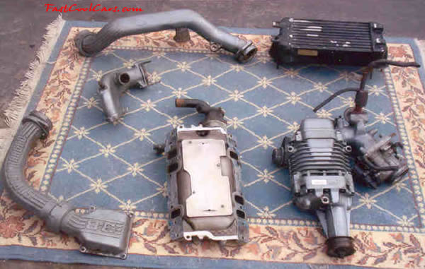 For Sale - 3rd generation Eaton M-90 1989 thru 1993 Ford T-Bird Super-coupe supercharger, intake manifold, intercooler and aluminum tubing, intake plenum and aluminum air ducts.