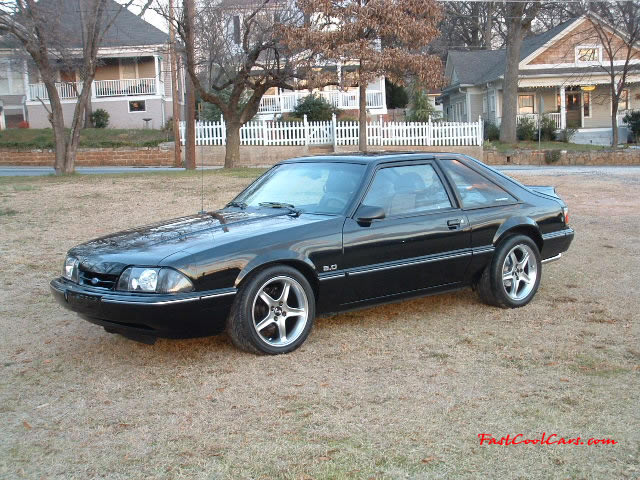 1991 LX Hatchback 5.0 5 speed Black with Grey/Black interior. Completely restored
