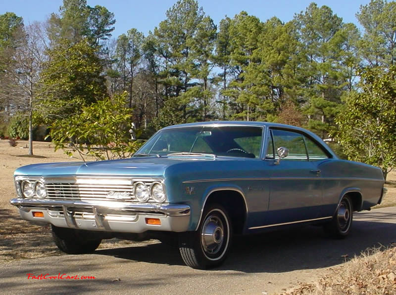 1966 Chevrolet Impala - 396 Engine - 400 turbo transmission totally original low mileage numbers matching Impala Exterior is Marina Blue with all original Black vinyl interior For Sale!