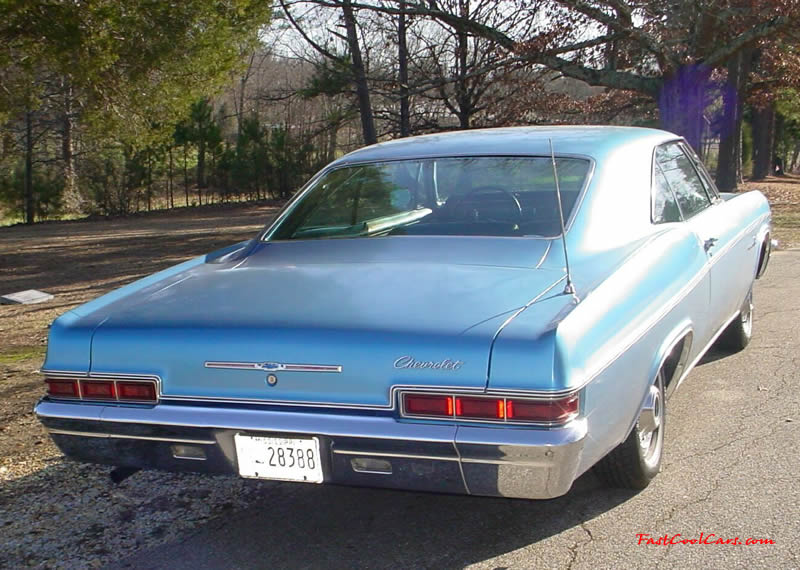 1966 Chevrolet Impala - 396 Engine - 400 turbo transmission totally original low mileage numbers matching Impala Exterior is Marina Blue with all original Black vinyl interior For Sale!