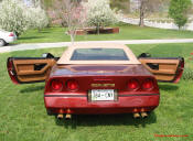 1988 Corvette Convertible, Automatic, Maroon w/ peanut butter top and leather seats; 350 cubic inch Engine