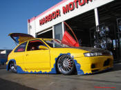 “Trick It Out” a sister to “Pimp My Ride.” This is the real deal. Harbor Motorsports of California was selected to build this car and won the Cartoon series with it. $30-40k was spent between MTV, sponsors and the shop on this heavily modified 1996 Honda Civic Hatch