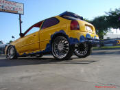 “Trick It Out” a sister to “Pimp My Ride.” This is the real deal. Harbor Motorsports of California was selected to build this car and won the Cartoon series with it. $30-40k was spent between MTV, sponsors and the shop on this heavily modified 1996 Honda Civic Hatch