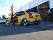 “Trick It Out” a sister to “Pimp My Ride.” This is the real deal. Harbor Motorsports of California was selected to build this car and won the Cartoon series with it. $30-40k was spent between MTV, sponsors and the shop on this heavily modified 1996 Honda Civic Hatch