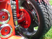 Custom T-bucket Trike V8 Chevy Custom Stroker Engine Harley Front End ~ Crazy Horse Real Fire Paint ~ 1st Place Show Winner.