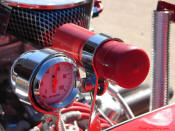 Custom T-bucket Trike V8 Chevy Custom Stroker Engine Harley Front End ~ Crazy Horse Real Fire Paint ~ 1st Place Show Winner.