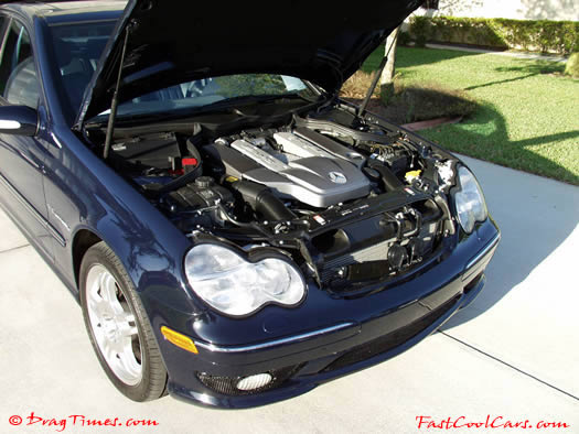 2002 Mercedes Benz C32 AMG - 349 hp and 332 lb-ft of torque shove you back in the seat.