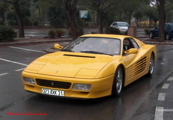 Very Fast Cool Exotic Supercar, yellow Ferrari