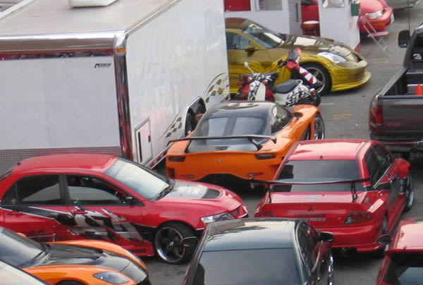 Spy pictures taken in Tokyo, Japan, of some of the cars and equipment used in Tokyo Drift - Fast and the Furious 3