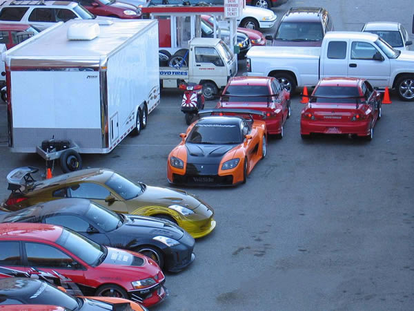 Spy pictures taken in Tokyo, Japan, of some of the cars and equipment used in Tokyo Drift - Fast and the Furious 3