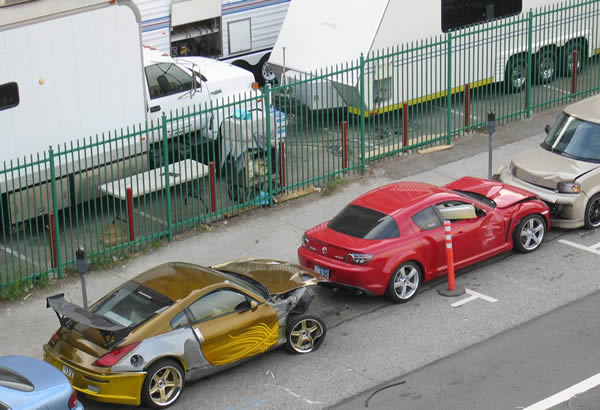 Spy pictures taken in Tokyo, Japan, of some of the cars and equipment used in Tokyo Drift - Fast and the Furious 3