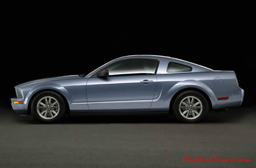 2005 Ford Mustang GT drivers side view, color blue