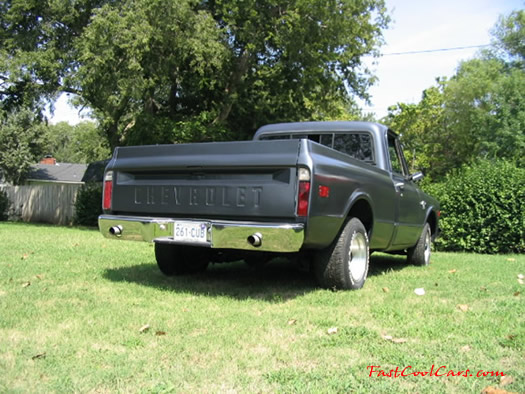 1968 Chevy C-10 short/wide pick up check out the custom exhaust and how it exits through the bumper...way cool.