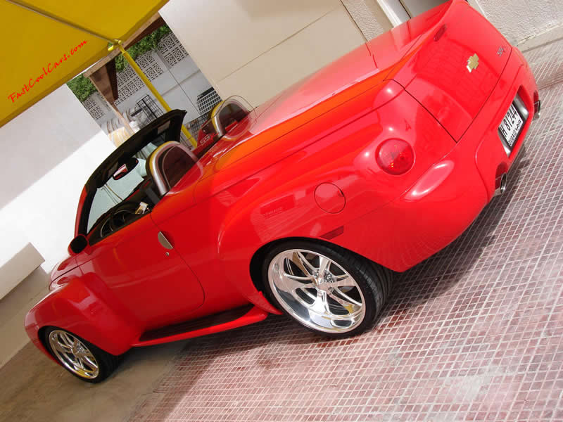 2005 Chevy SSR, standard it had 400bhp (corvette 6.0litre LS2 V8)