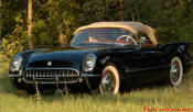 1954 Chevrolet Corvette - The second year of Corvette production, this is a rare black '54 Corvette. Fewer then a dozen were produced.