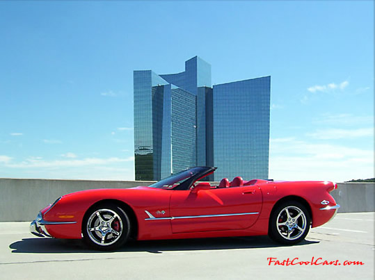 By blending the classic styling of the 1950's with performance, comfort, and technology of the 21st century, the 1953-2003 Commemorative Edition offers the best of both eras. Nice red paint job.