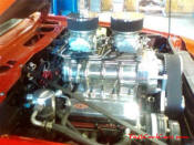 Supercharged dual quad V8 Chevy Monza.