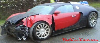 Bugatti has a bad day.... accident, hello insurance.