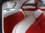 1950 Ford club coupe - better known as a shoebox. custom rolled and pleated red and white interior