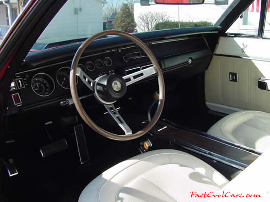 1970 Plymouth Road Runner, with white vinyl interior and many unusual options.