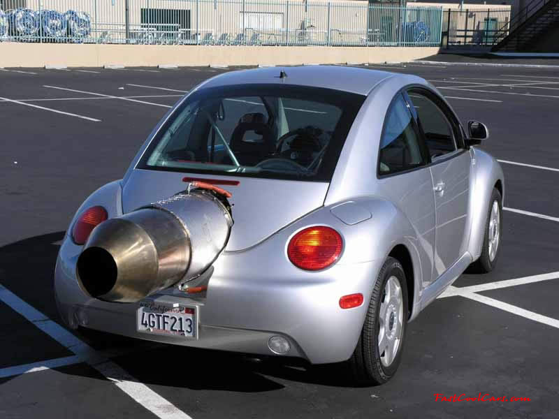 The Beetle was chosen because it looks cool with the jet and it shows it off well. 