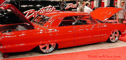 Lowrider Impala that has been lowered dropped slammed and scraping 