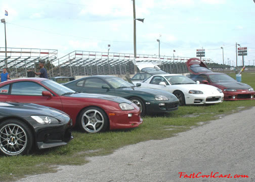 Lowriders that have been lowered, dropped, slammed, and scraping.