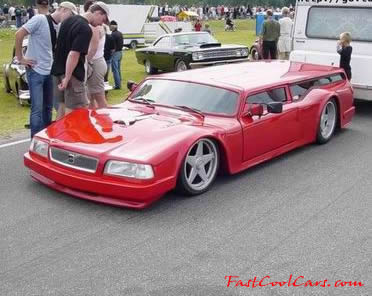 Lowriders that have been lowered, dropped, slammed, and scraping. That is one "slammed" Volvo!