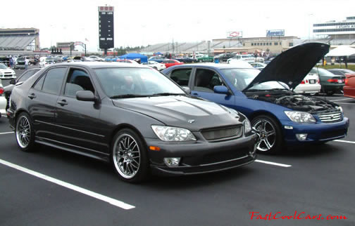 Lowriders that have been lowered, dropped, slammed, and scraping.